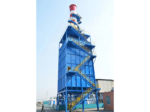 Gravity spray wet dust collector